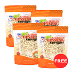 American Ginseng Medium-Small Slices 8oz Buy 3 get 1 Free 4-Pack Bundle